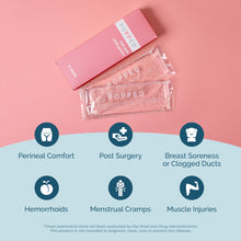 Load image into Gallery viewer, Hot Cold Packs are multipurpose - they can be used for perineal discomfort, breast soreness or clogged ducts, hemorrhoids, menstrual cramps, or muscle injuries
